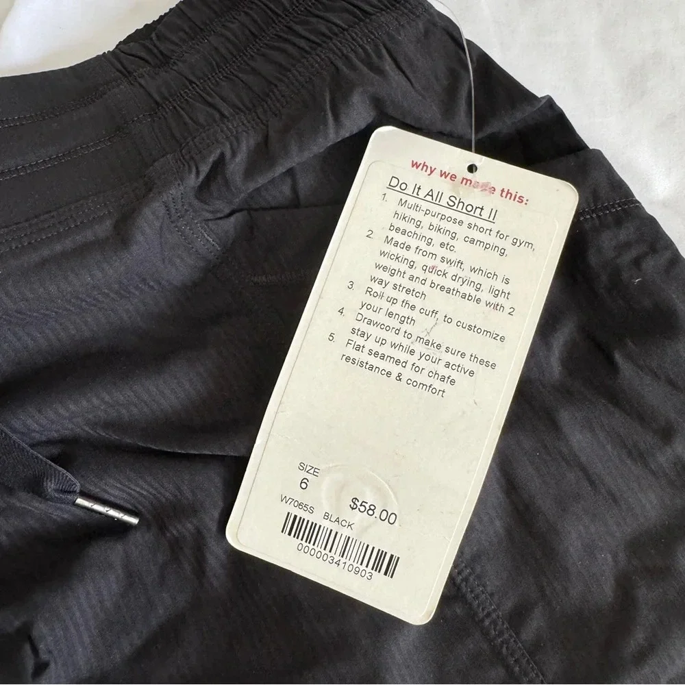 🆕🖤 Lululemon Do it All Short II - Black